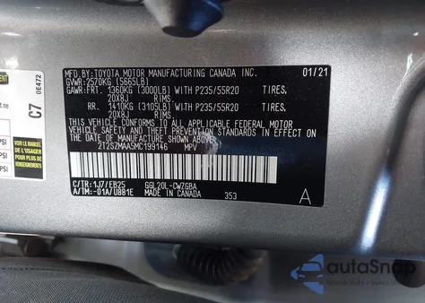 2021 Lexus Rx 350 F Sport Appearance z USA, uszkodzony, nr VIN 2T2SZMAA5MC199146